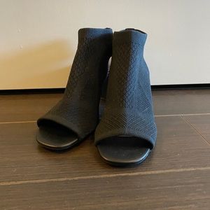 Black Open Toe Booties